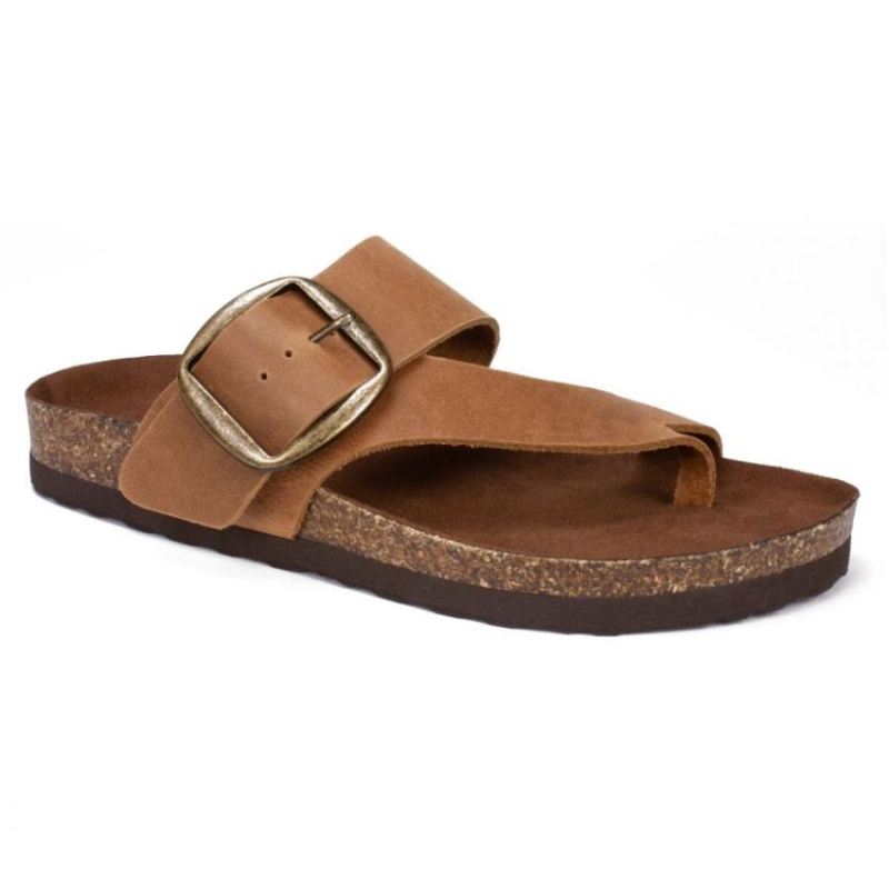 White Mountain | Women's Harley Leather Footbeds Sandal-Whiskey