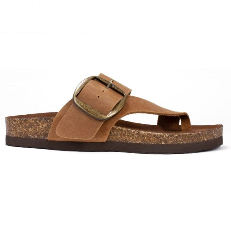 White Mountain | Women's Harley Leather Footbeds Sandal-Whiskey