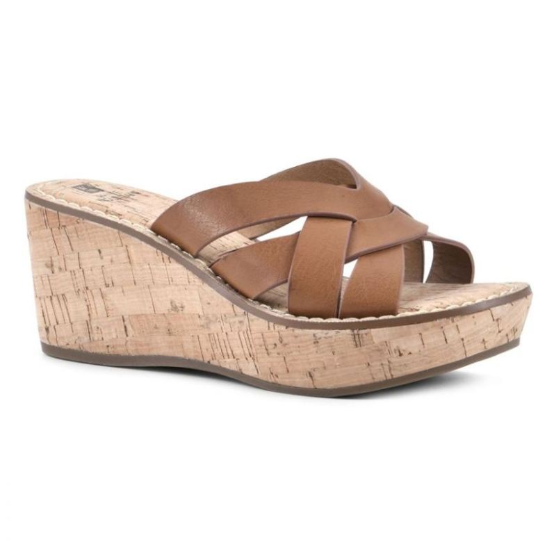 White Mountain | Women's Samwell Wedge Mule-Tan