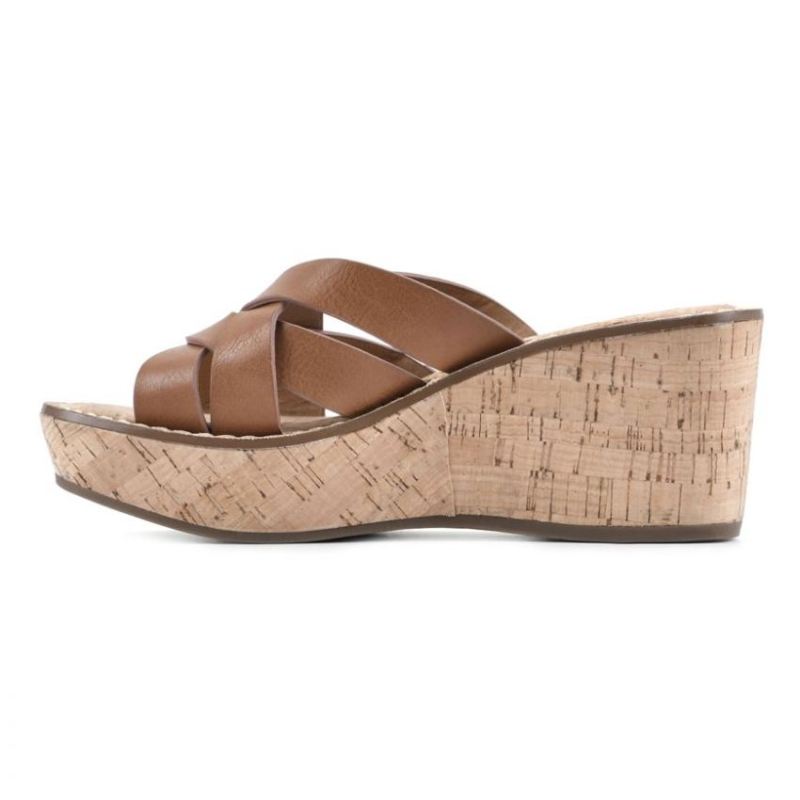 White Mountain | Women's Samwell Wedge Mule-Tan