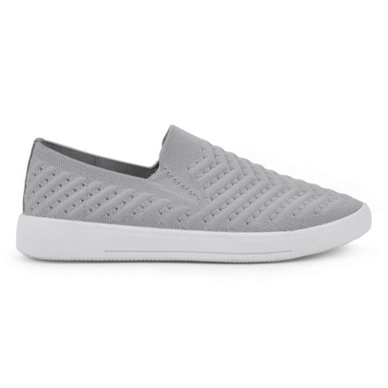 White Mountain | Women's Courage Knit Sneaker-Light Grey