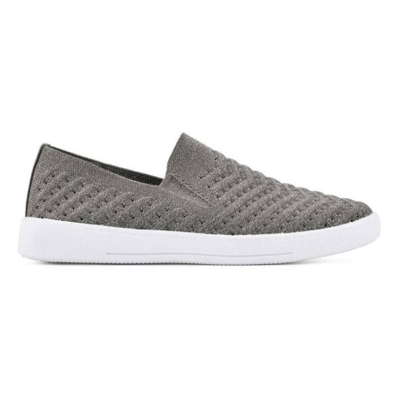 White Mountain | Women's Courage Knit Sneaker-Silver Fabric