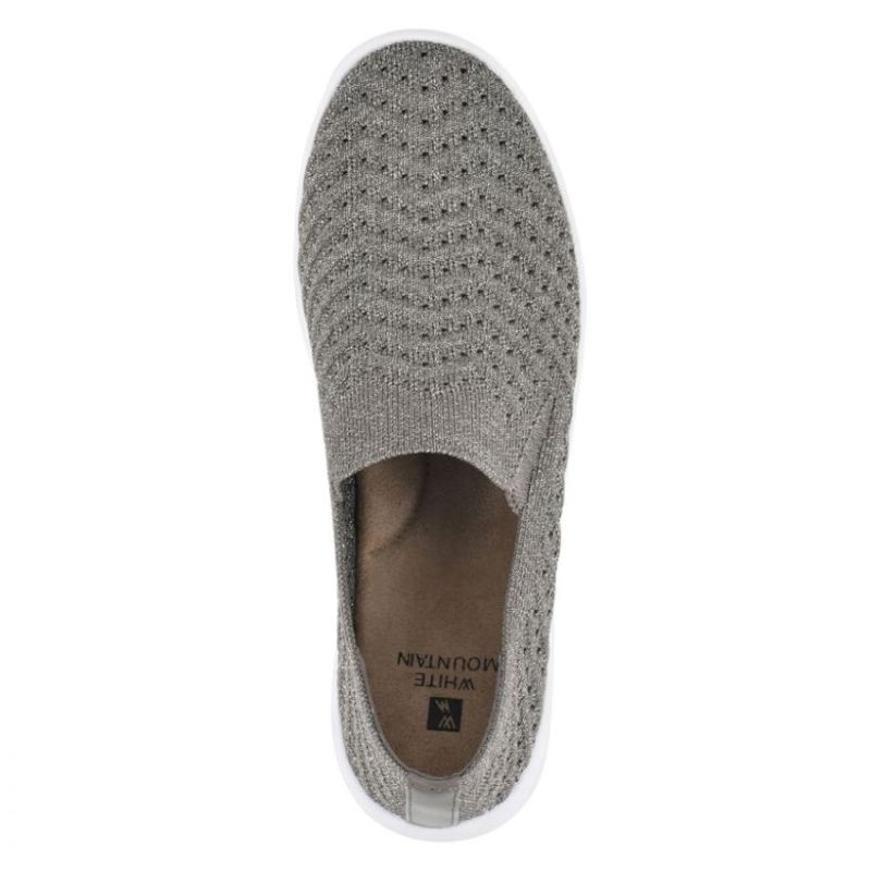 White Mountain | Women's Courage Knit Sneaker-Silver Fabric