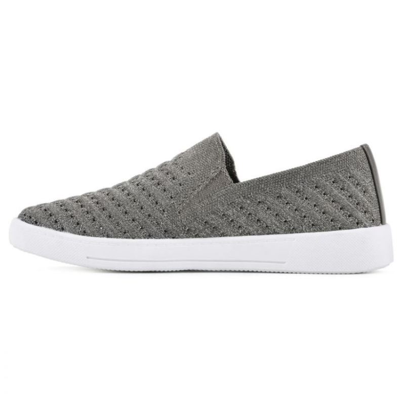 White Mountain | Women's Courage Knit Sneaker-Silver Fabric