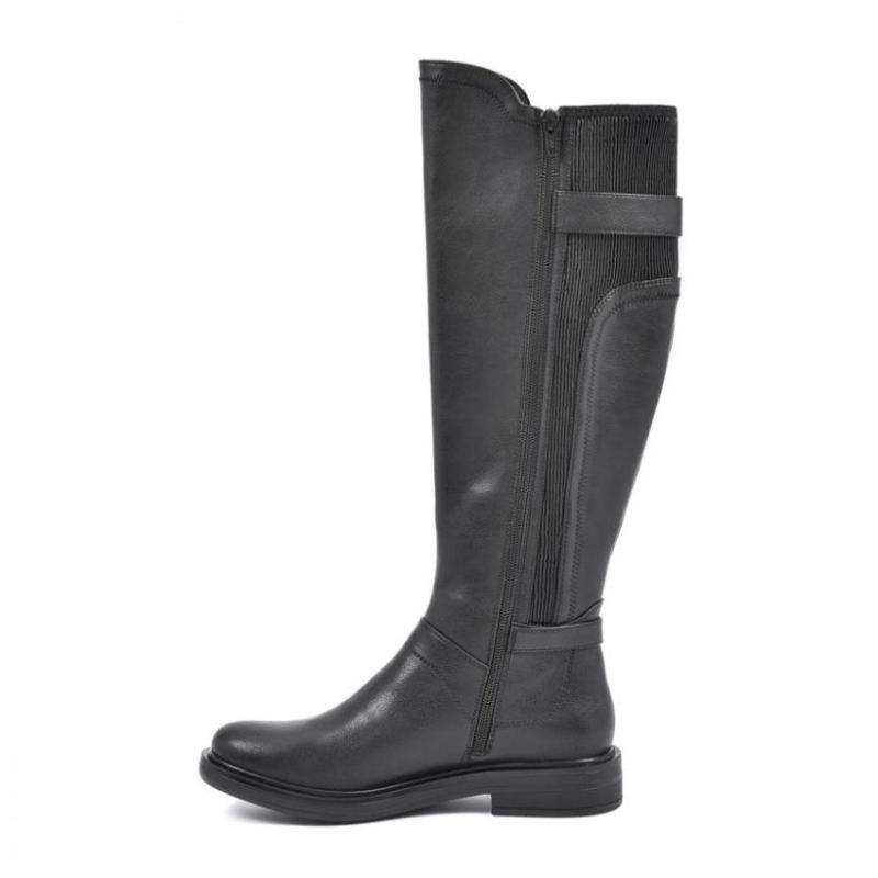 White Mountain | Women's Meditate Tall Boot-Black Faux Leather