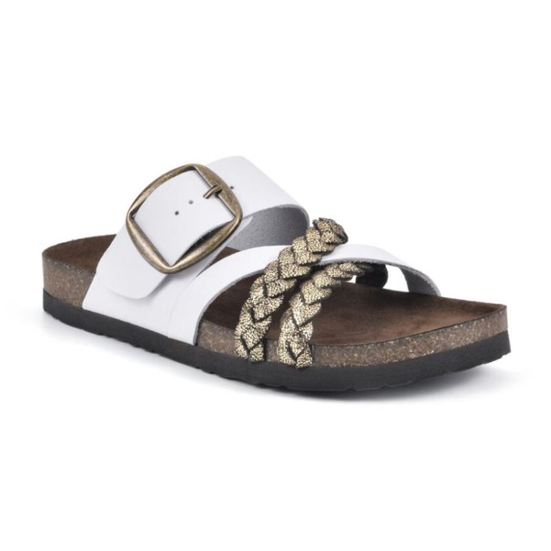 White Mountain | Women's Healing Leather Footbeds Sandal-Gold