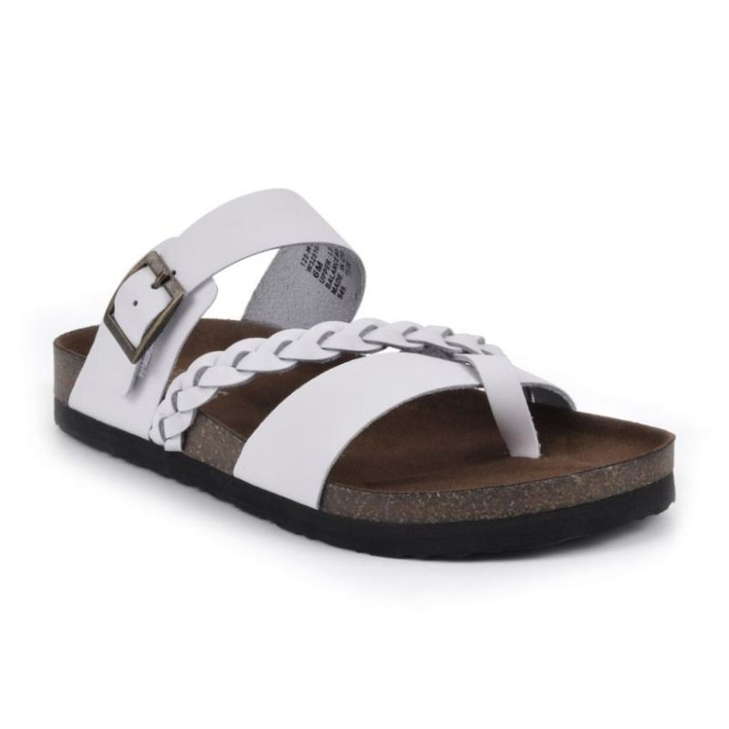 White Mountain | Women's Hazy Footbeds Sandal-White