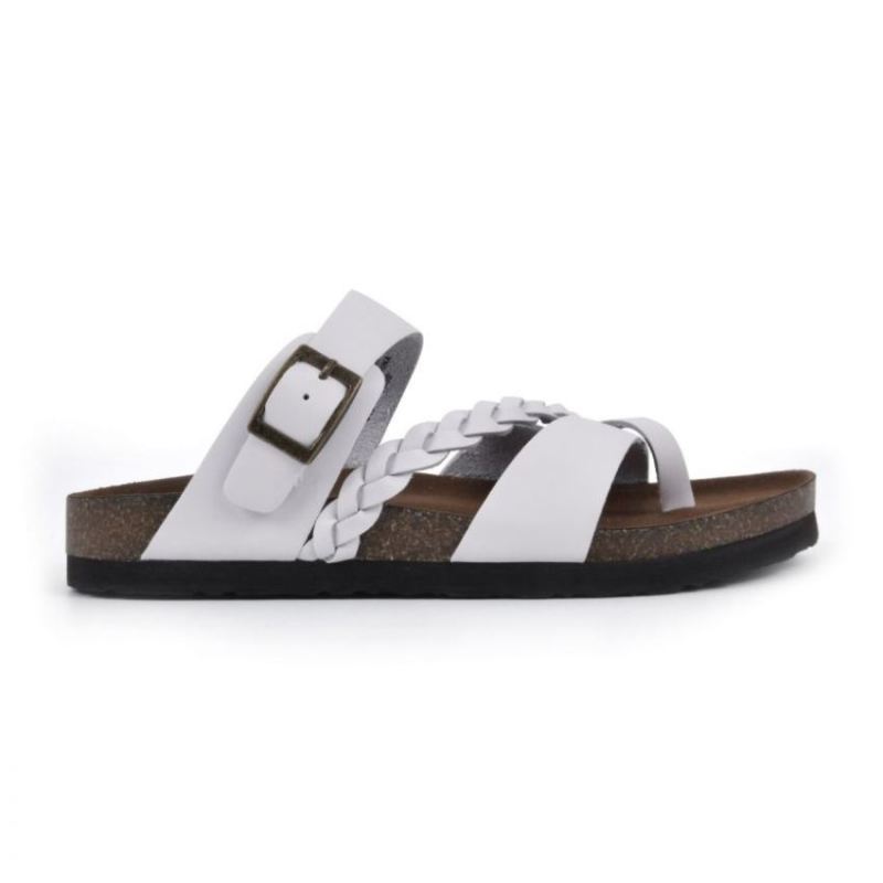 White Mountain | Women's Hazy Footbeds Sandal-White