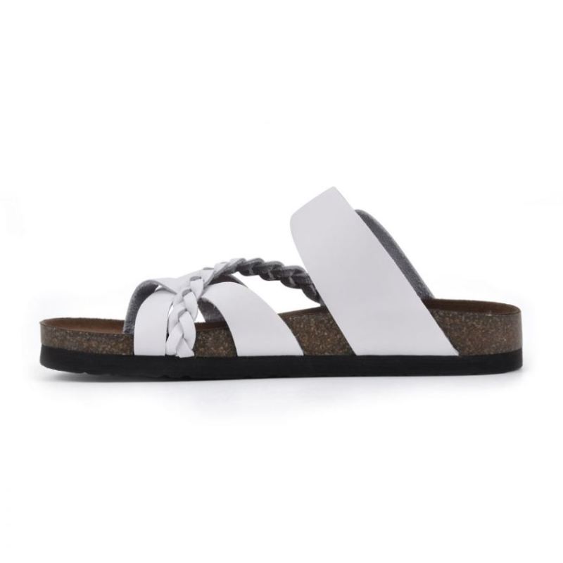 White Mountain | Women's Hazy Footbeds Sandal-White