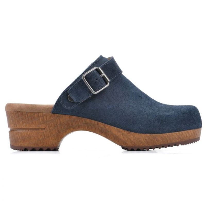 White Mountain | Women's Being Leather Clog-Navy Suede