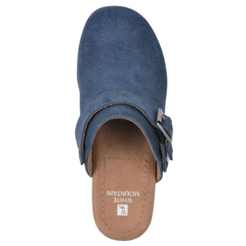 White Mountain | Women's Being Leather Clog-Navy Suede