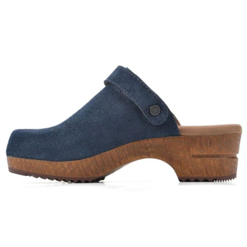 White Mountain | Women's Being Leather Clog-Navy Suede