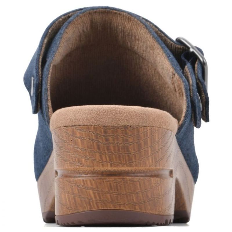 White Mountain | Women's Being Leather Clog-Navy Suede