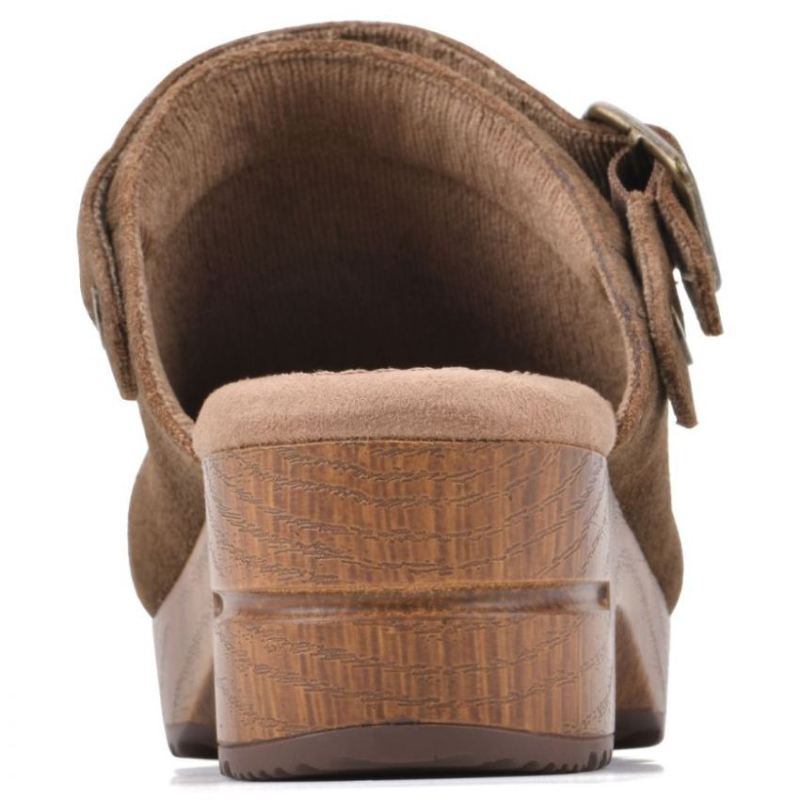 White Mountain | Women's Being Leather Clog-Brown Suede