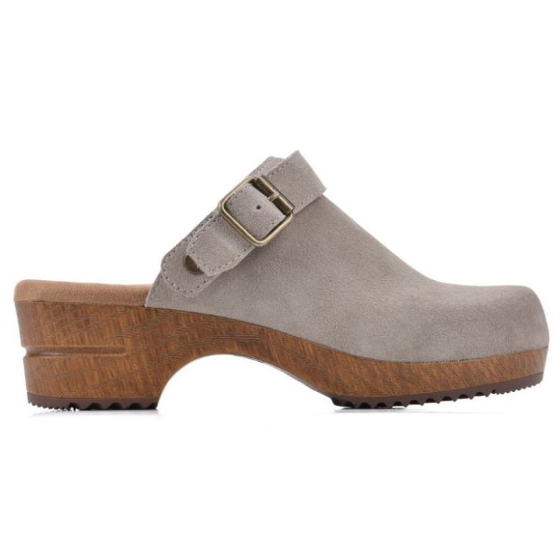 White Mountain | Women's Being Leather Clog-Sand Suede