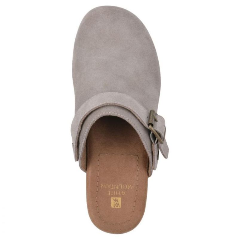 White Mountain | Women's Being Leather Clog-Sand Suede