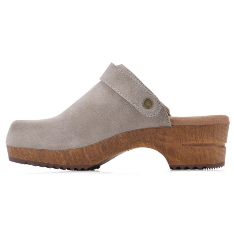 White Mountain | Women's Being Leather Clog-Sand Suede