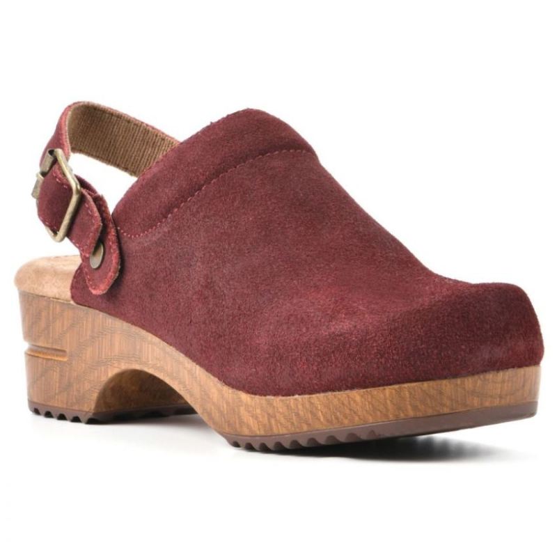 White Mountain | Women's Being Leather Clog-Vino Suede