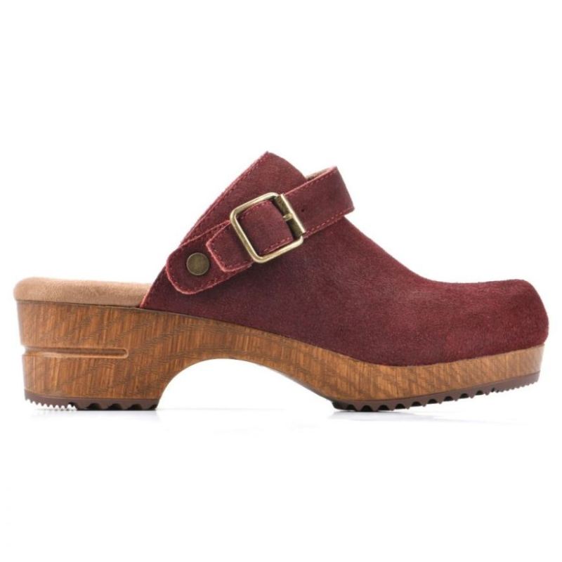 White Mountain | Women's Being Leather Clog-Vino Suede