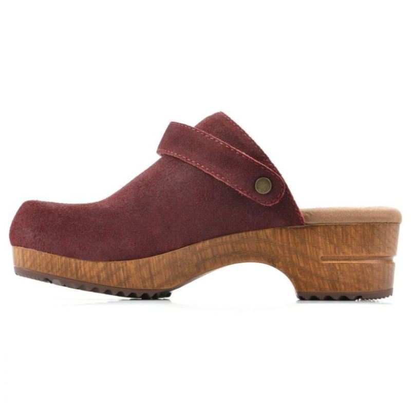 White Mountain | Women's Being Leather Clog-Vino Suede