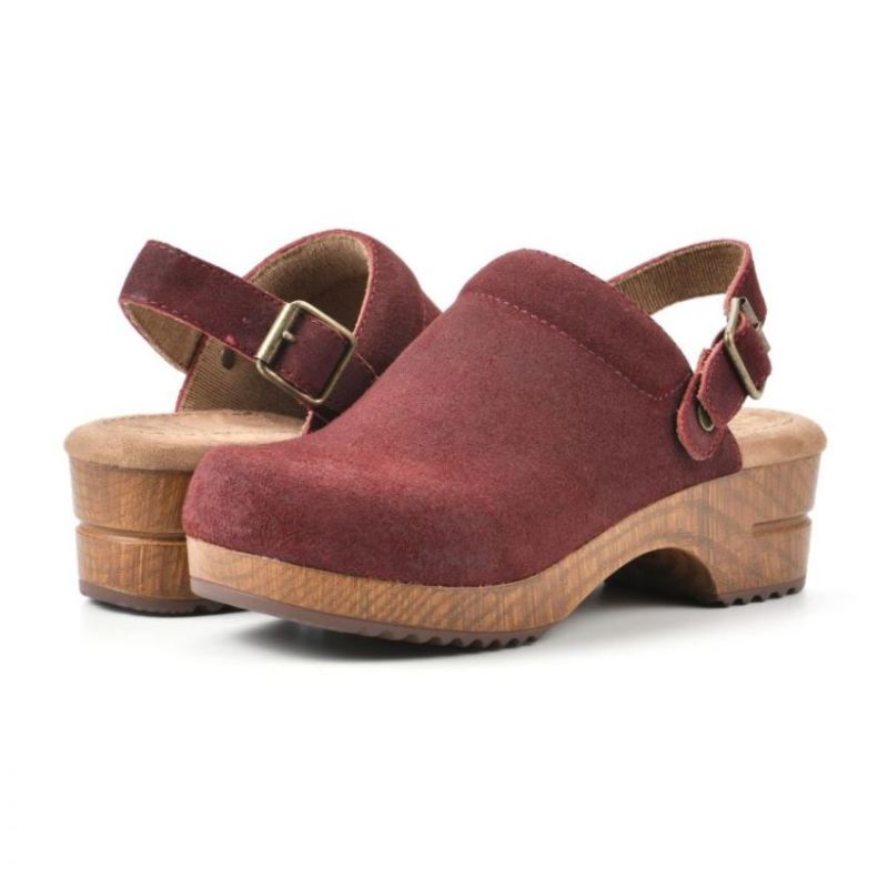 White Mountain | Women's Being Leather Clog-Vino Suede