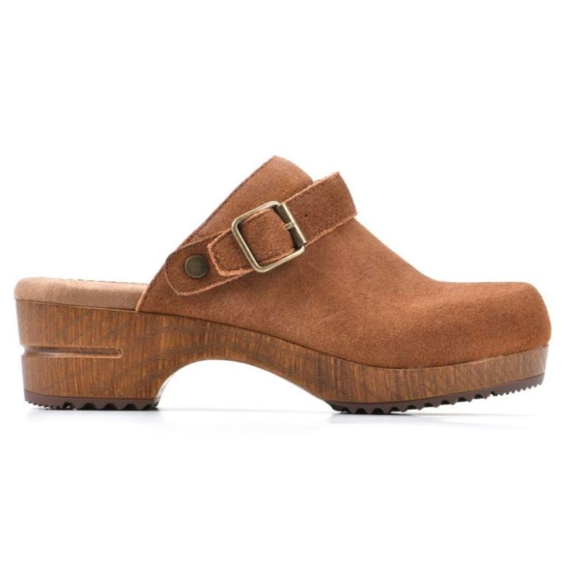 White Mountain | Women's Being Leather Clog-Rust Suede