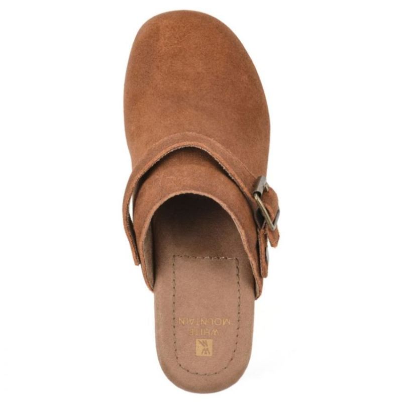 White Mountain | Women's Being Leather Clog-Rust Suede