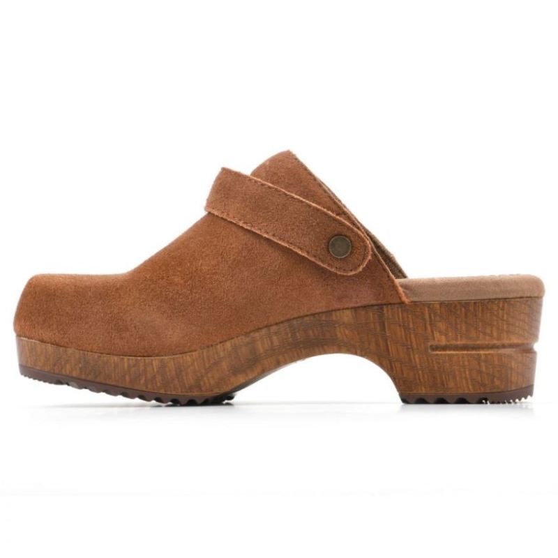 White Mountain | Women's Being Leather Clog-Rust Suede