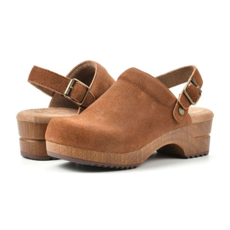 White Mountain | Women's Being Leather Clog-Rust Suede