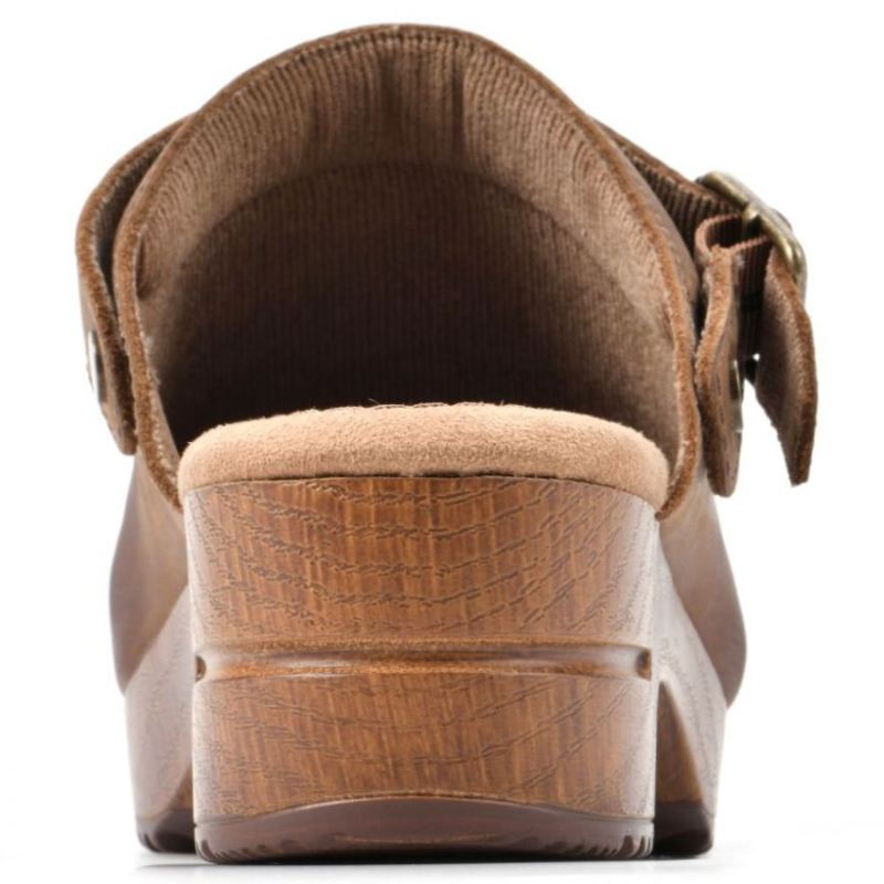 White Mountain | Women's Being Leather Clog-Brown Leather