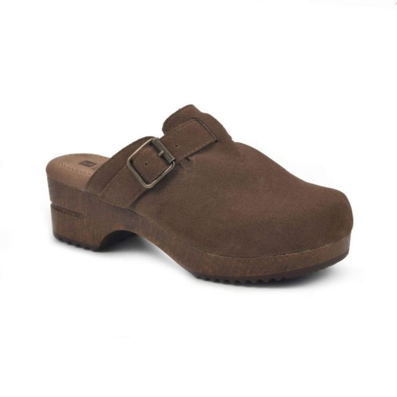 White Mountain | Women's Behold Leather Clog-Chestnut Suede