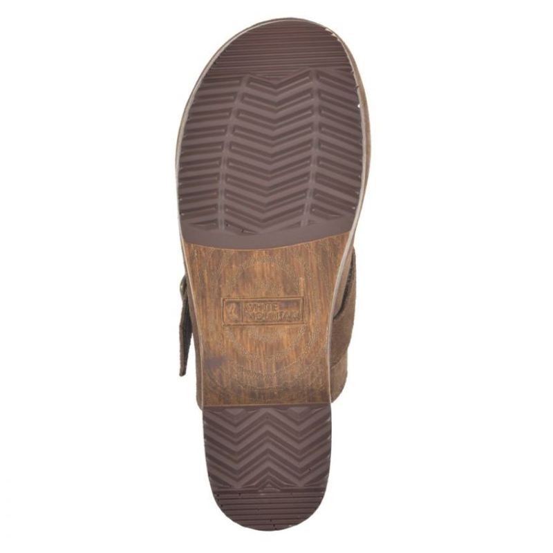 White Mountain | Women's Behold Leather Clog-Chestnut Suede