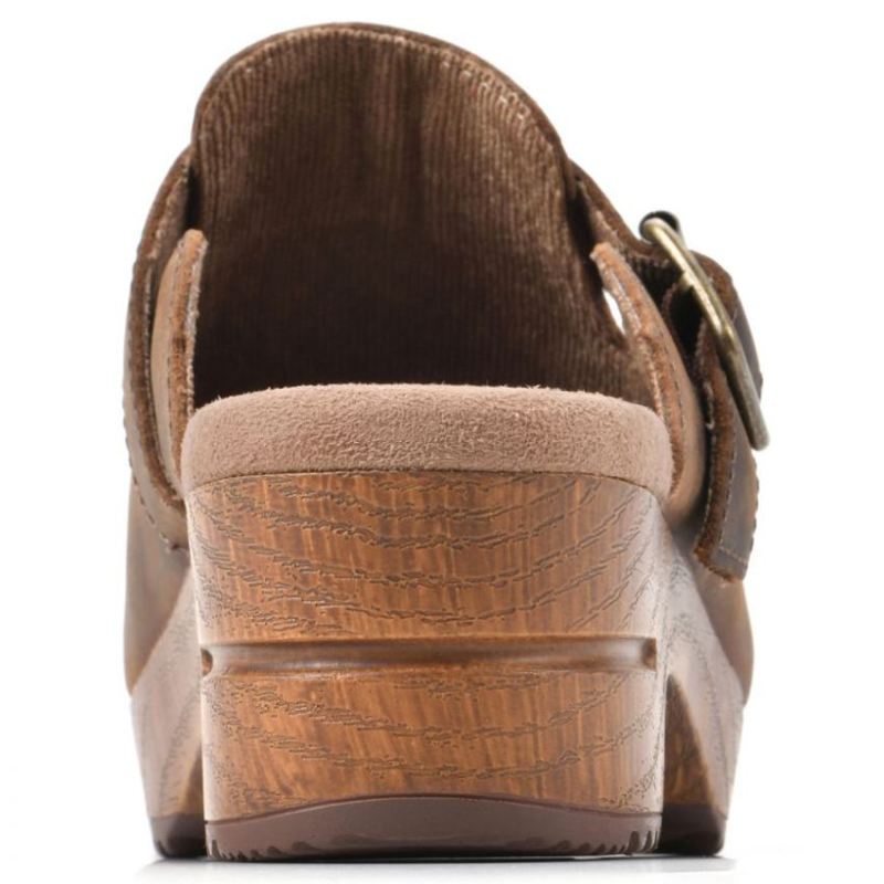 White Mountain | Women's Behold Leather Clog-Brown Leather