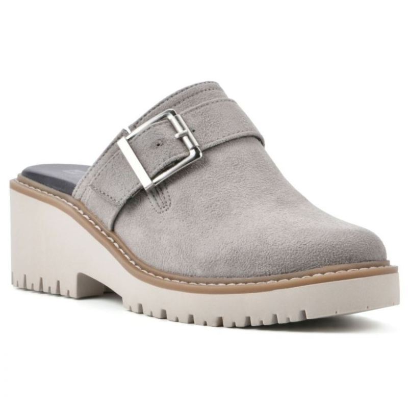 White Mountain | Women's Daring Mule-Light Grey