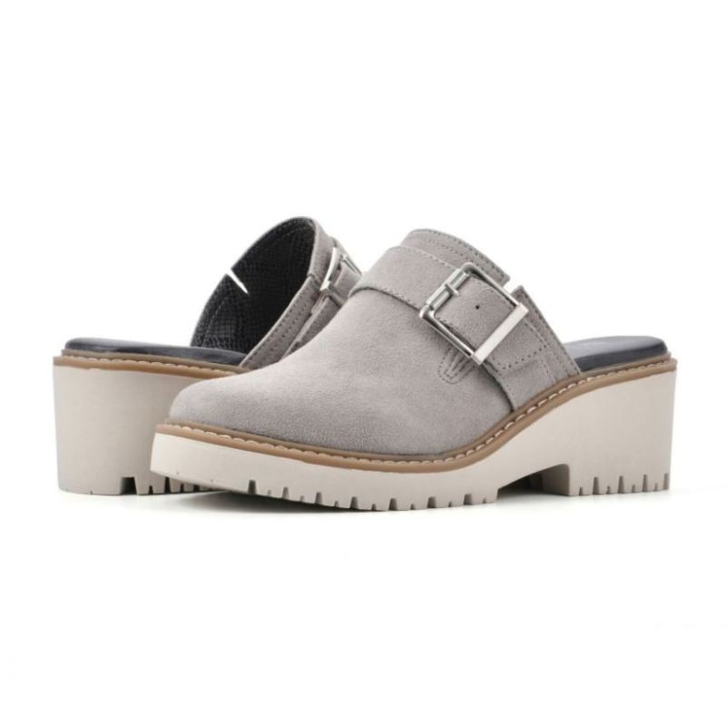 White Mountain | Women's Daring Mule-Light Grey