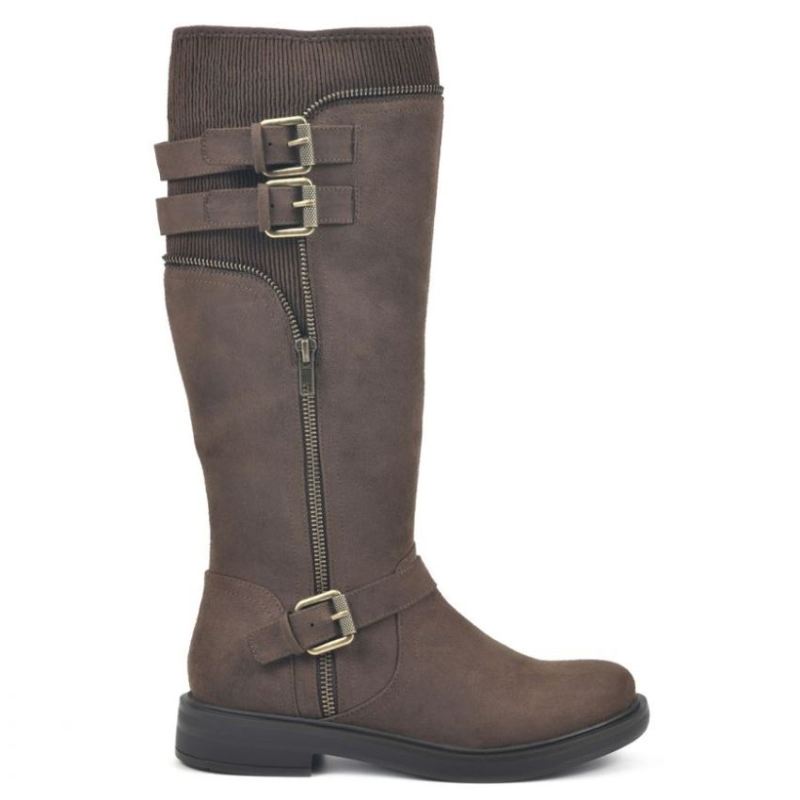 White Mountain | Women's Mazed Tall Wide Calf Boot-Brown