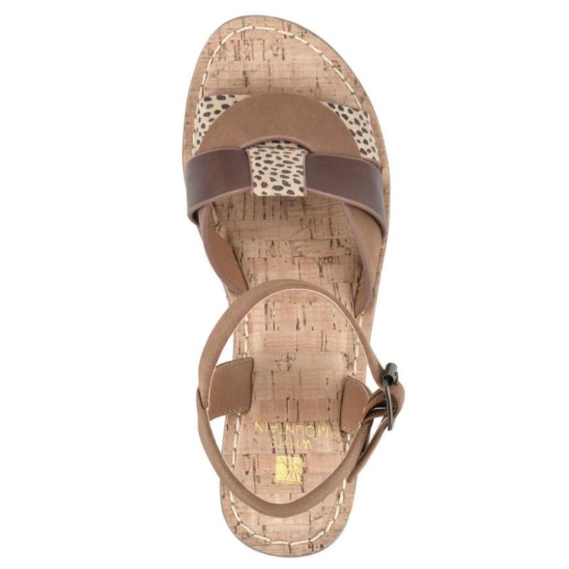 White Mountain | Women's Simple Wedge Sandal-Cheetah Print Multi Faux Leather