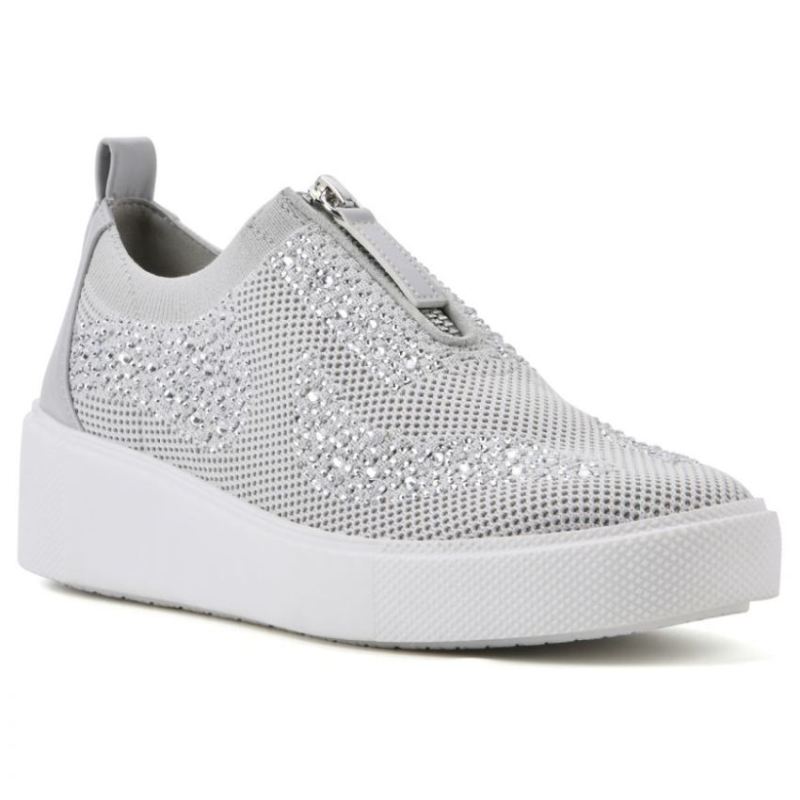 White Mountain | Women's Dax Sneaker-Light Grey Fabric