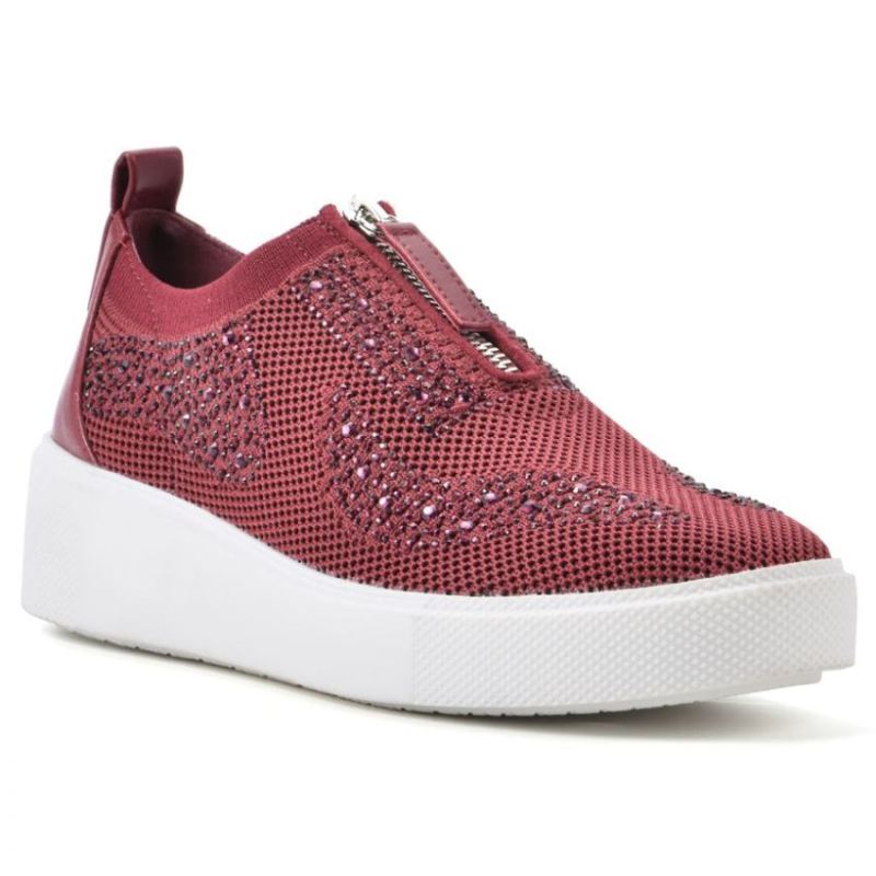 White Mountain | Women's Dax Sneaker-Burgundy Fabric