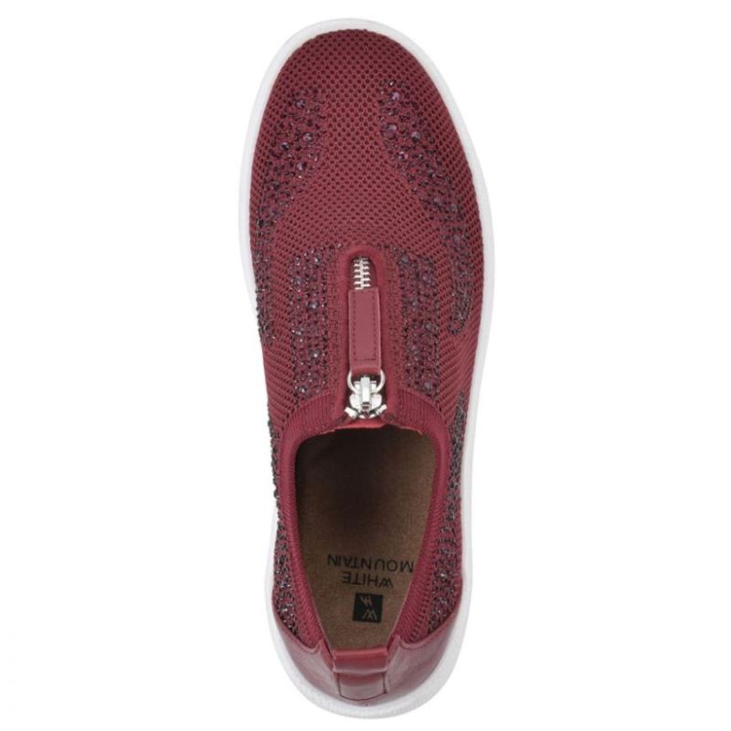 White Mountain | Women's Dax Sneaker-Burgundy Fabric