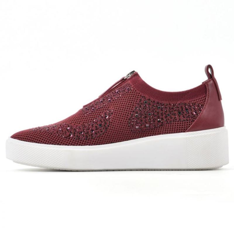 White Mountain | Women's Dax Sneaker-Burgundy Fabric