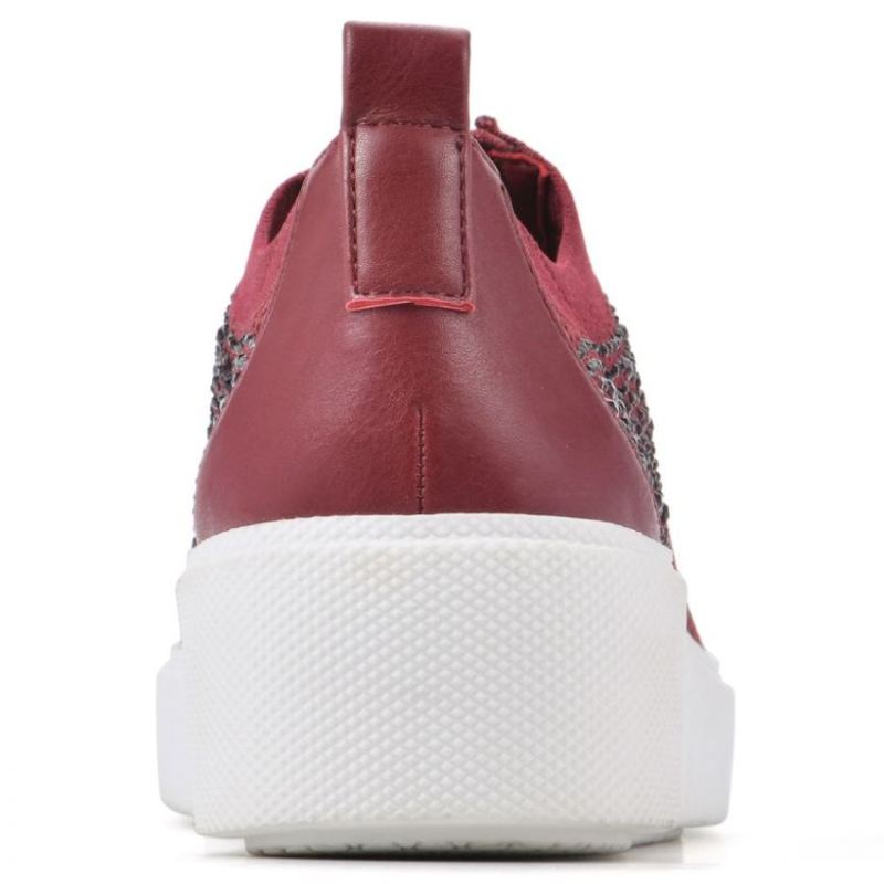 White Mountain | Women's Dax Sneaker-Burgundy Fabric