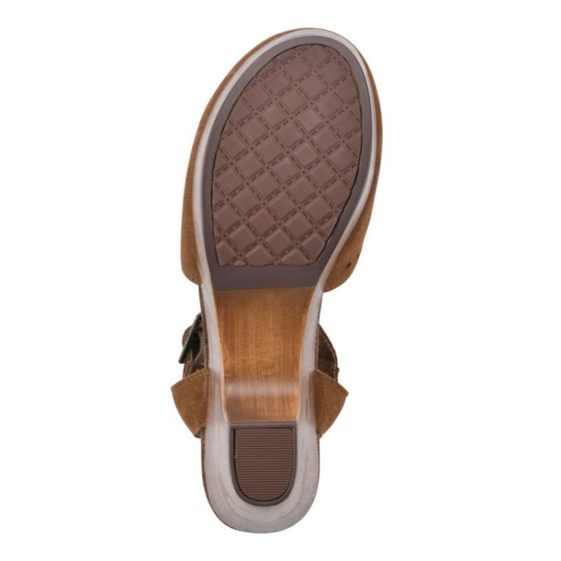 White Mountain | Women's Cassidy Heeled Clog-Chestnut Suede