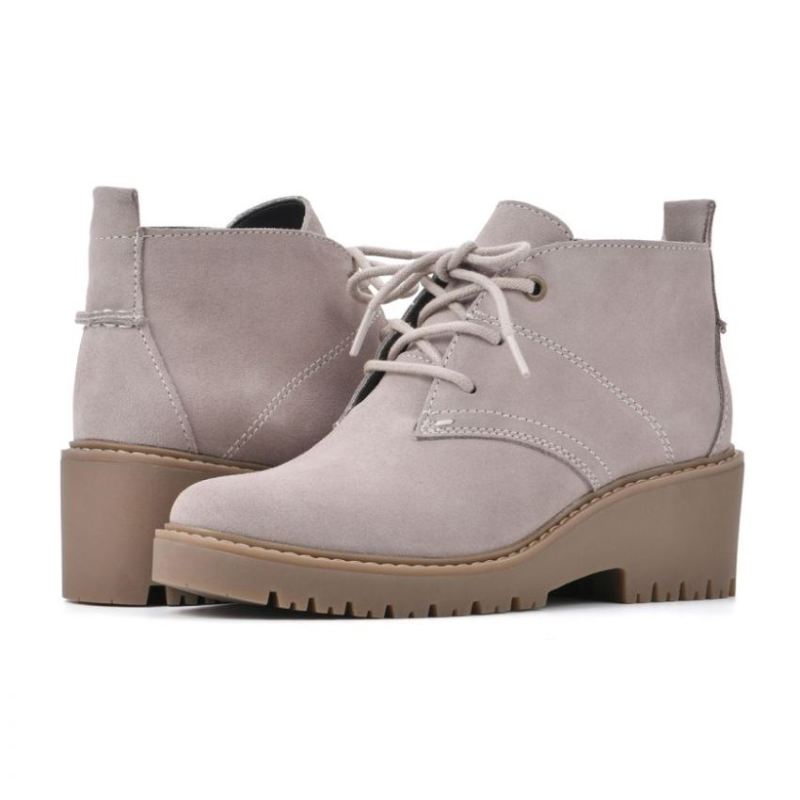 White Mountain | Women's Danny Suede Wide Bootie-Taupe Suede