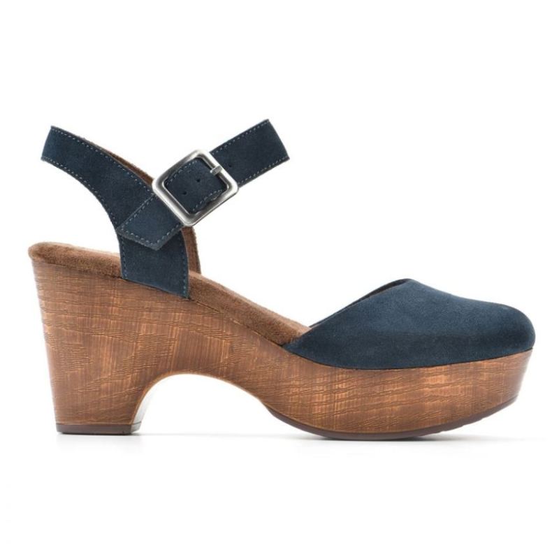 White Mountain | Women's Casey Heeled Clog-Navy Suede