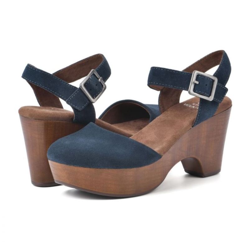 White Mountain | Women's Casey Heeled Clog-Navy Suede