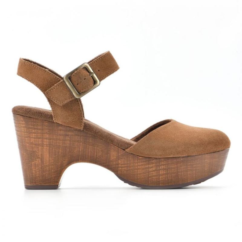 White Mountain | Women's Casey Heeled Clog-Chestnut Suede