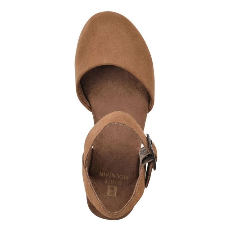 White Mountain | Women's Casey Heeled Clog-Chestnut Suede