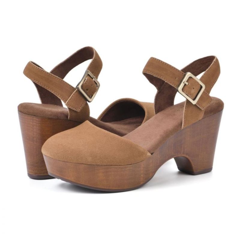 White Mountain | Women's Casey Heeled Clog-Chestnut Suede