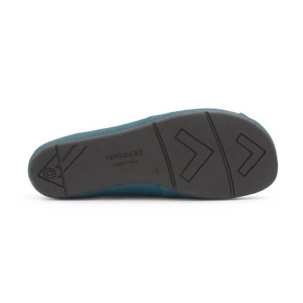 Xero | Women's Phoenix Leather Dressy Flat-TEAL